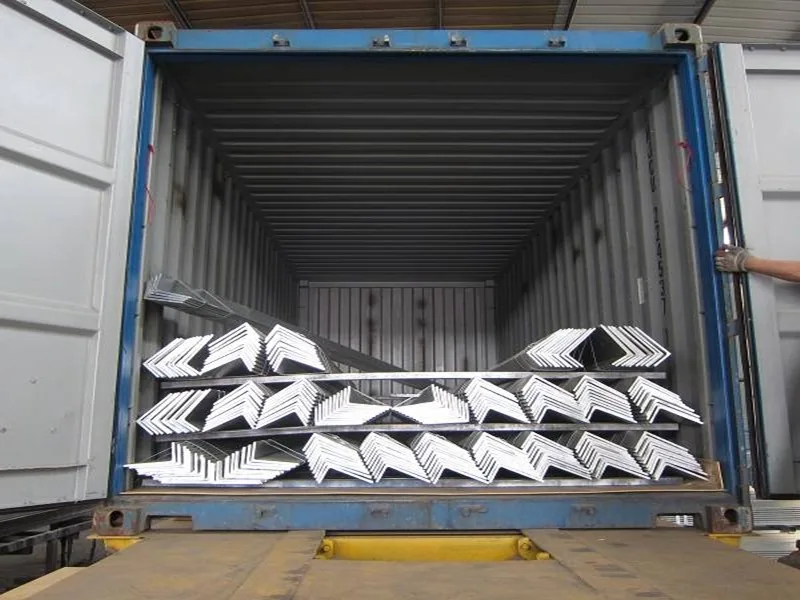 Stainless steel angle shipment